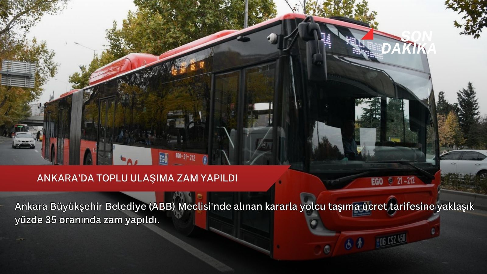 Ankara'da toplu ulaşıma zam yapıldı