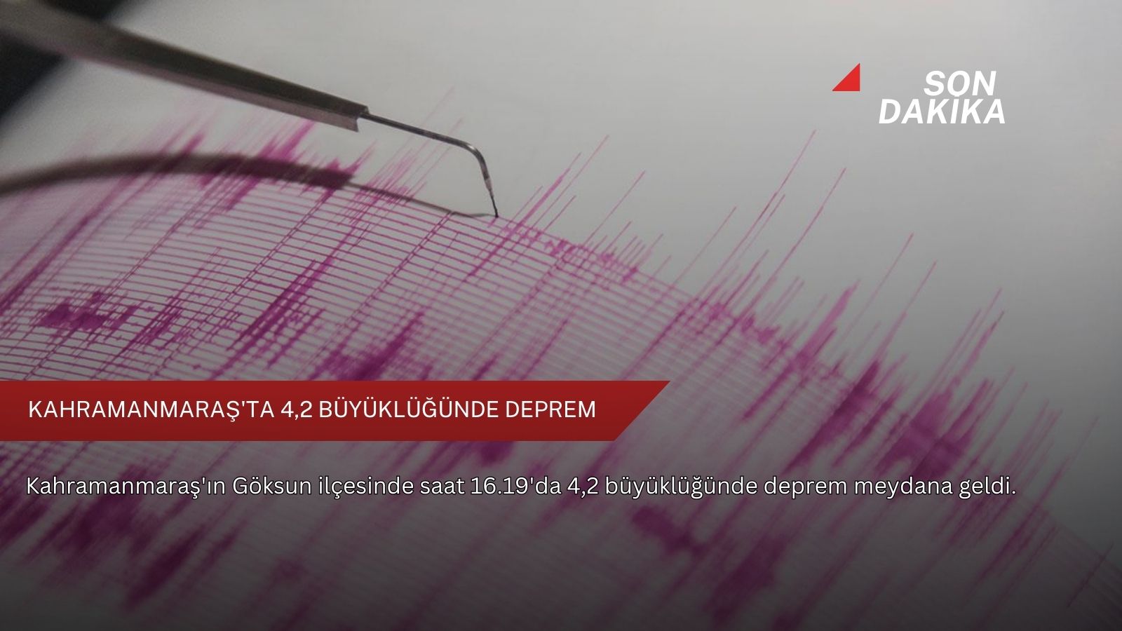Kahramanmaraş'ta 4,2 büyüklüğünde deprem