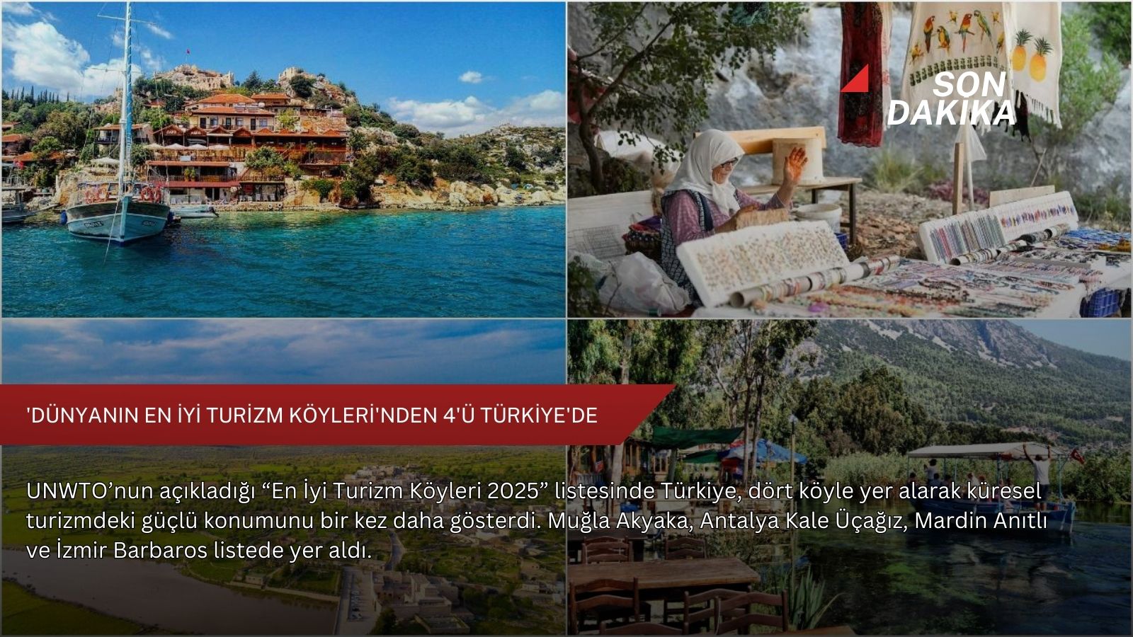 'Dünyanın en iyi turizm köyleri'nden 4'ü Türkiye'de