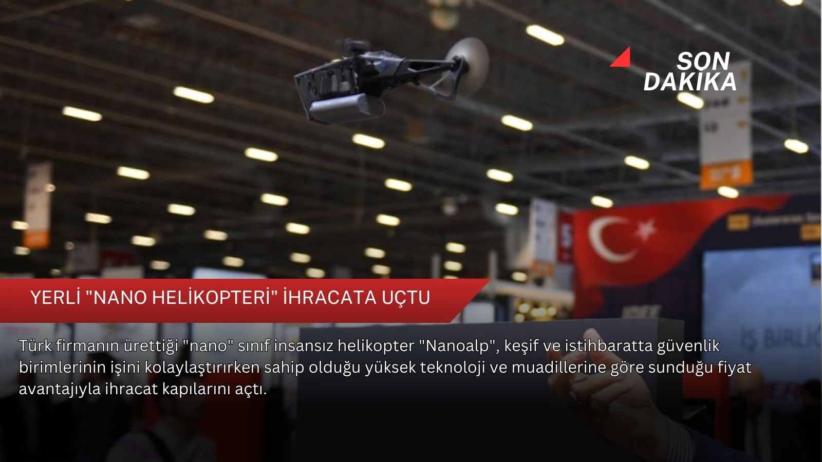 Yerli "nano helikopteri" ihracata uçtu