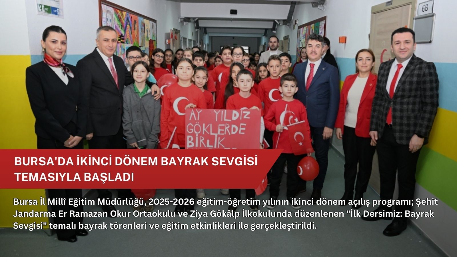 Bursa'da ikinci dönem bayrak sevgisi temasıyla başladı