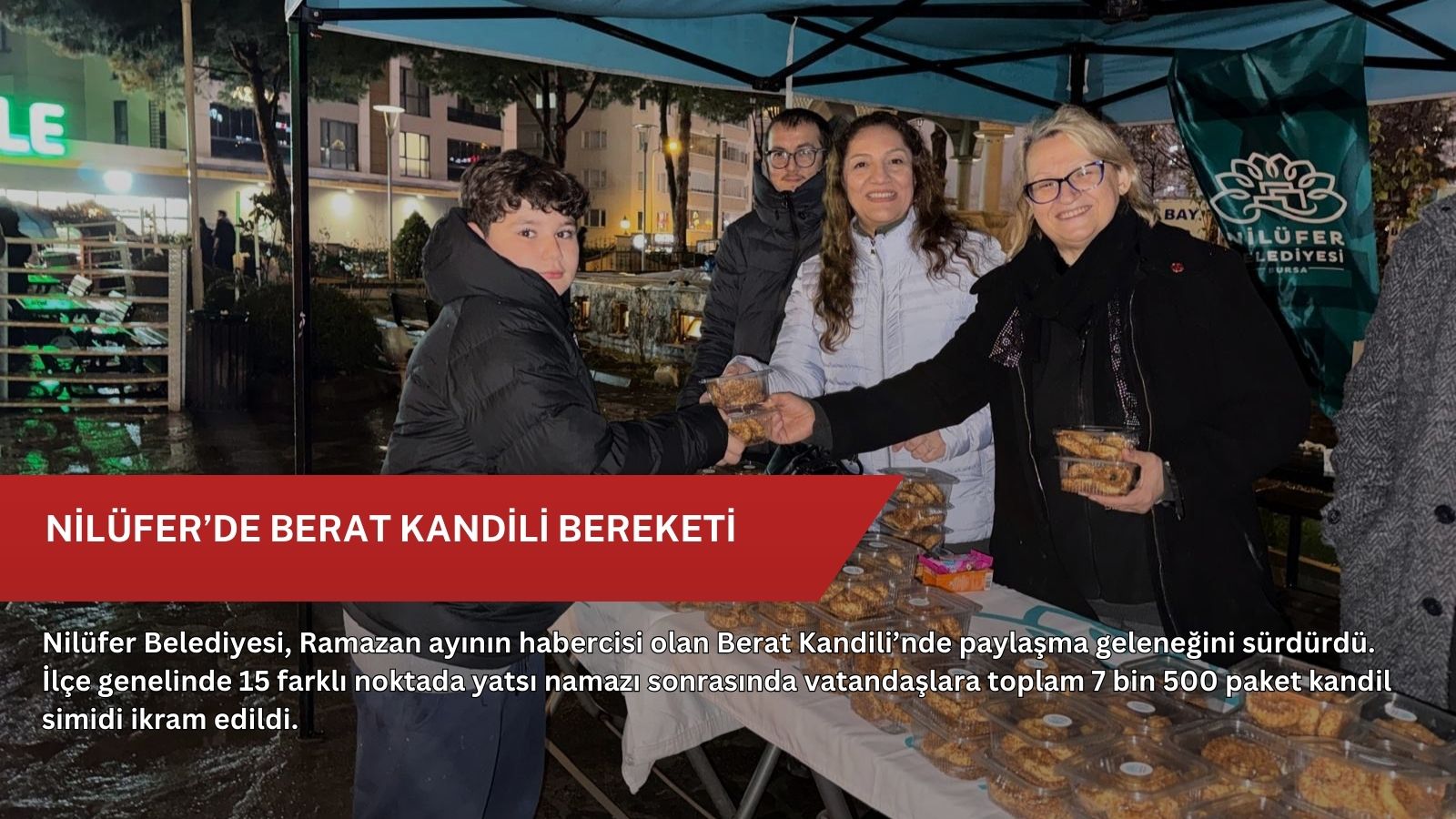Nilüfer’de Berat Kandili bereketi
