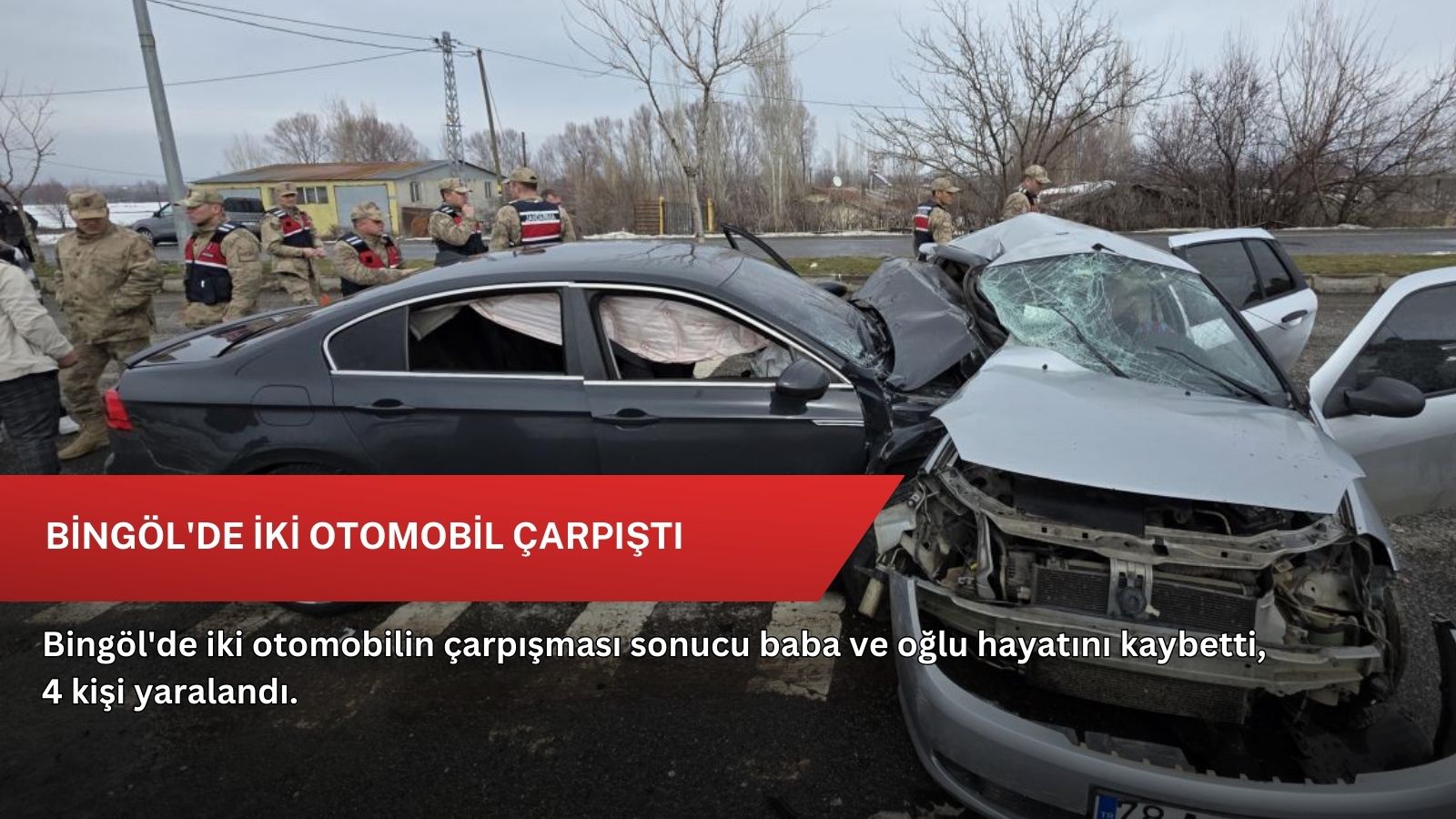 Bingöl'de iki otomobil çarpıştı