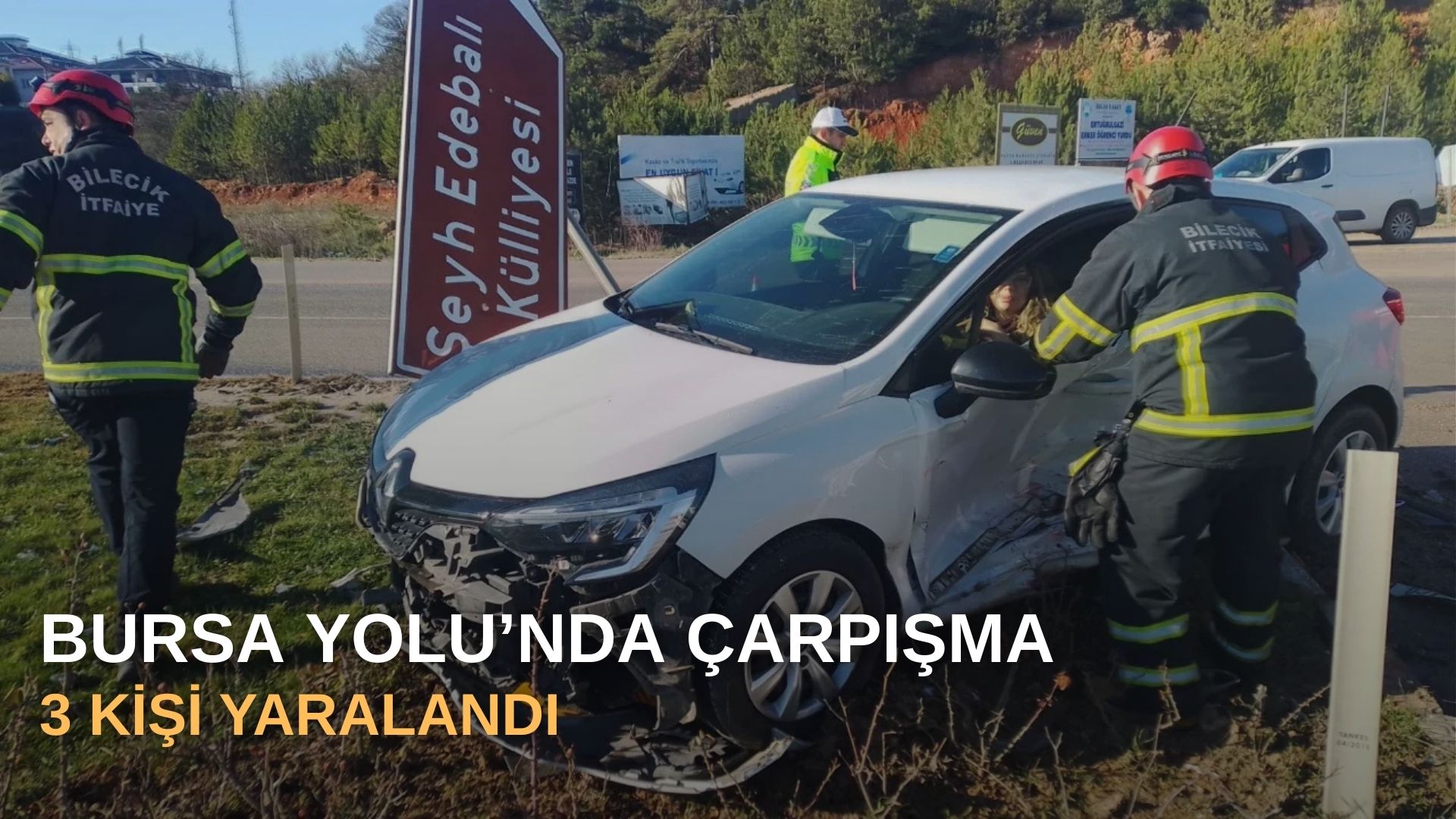 Bursa Yolu’nda kavşakta çarpışma: 3 kişi yaralandı