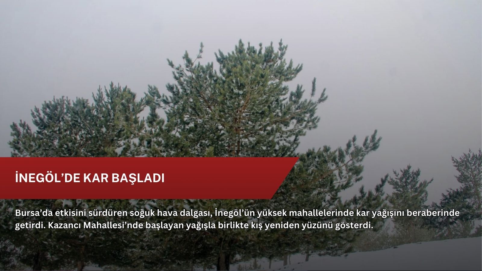 İnegöl’de kar başladı
