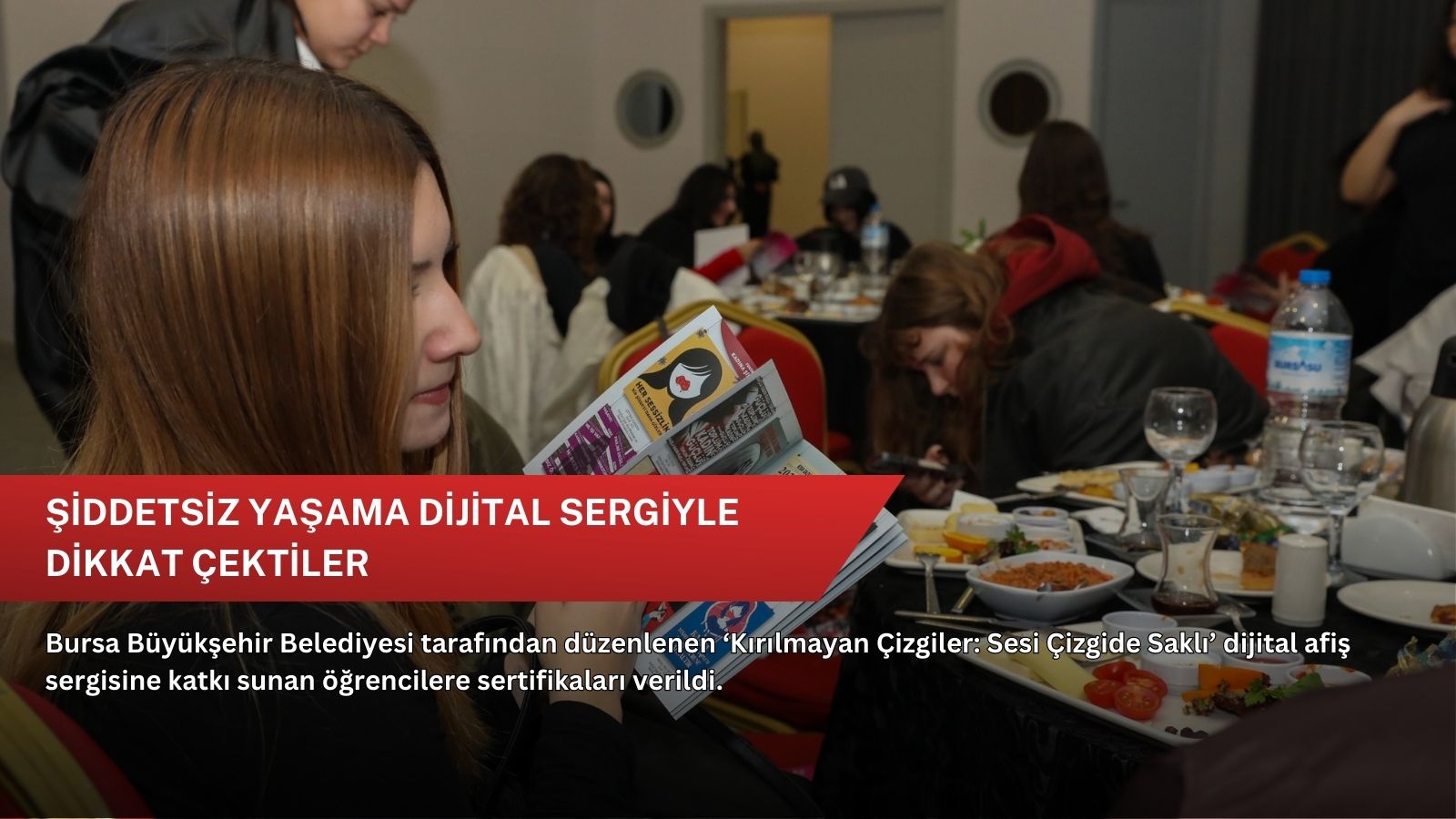 Şiddetsiz yaşama dijital sergiyle dikkat çektiler