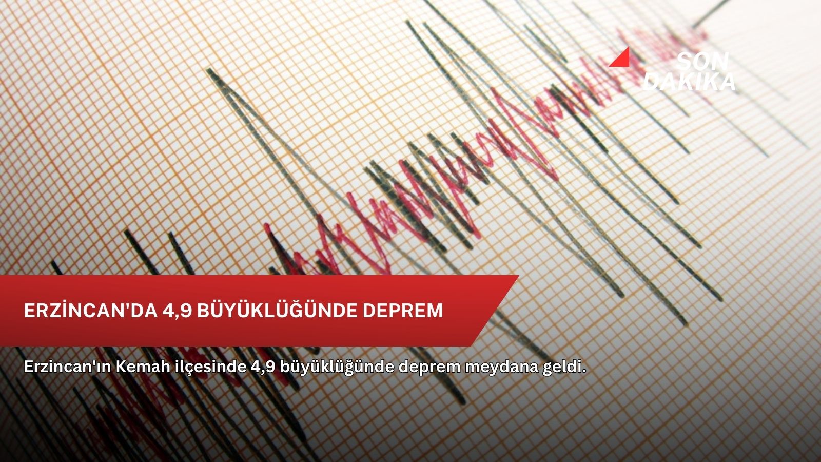 Erzincan'da 4,9 büyüklüğünde deprem