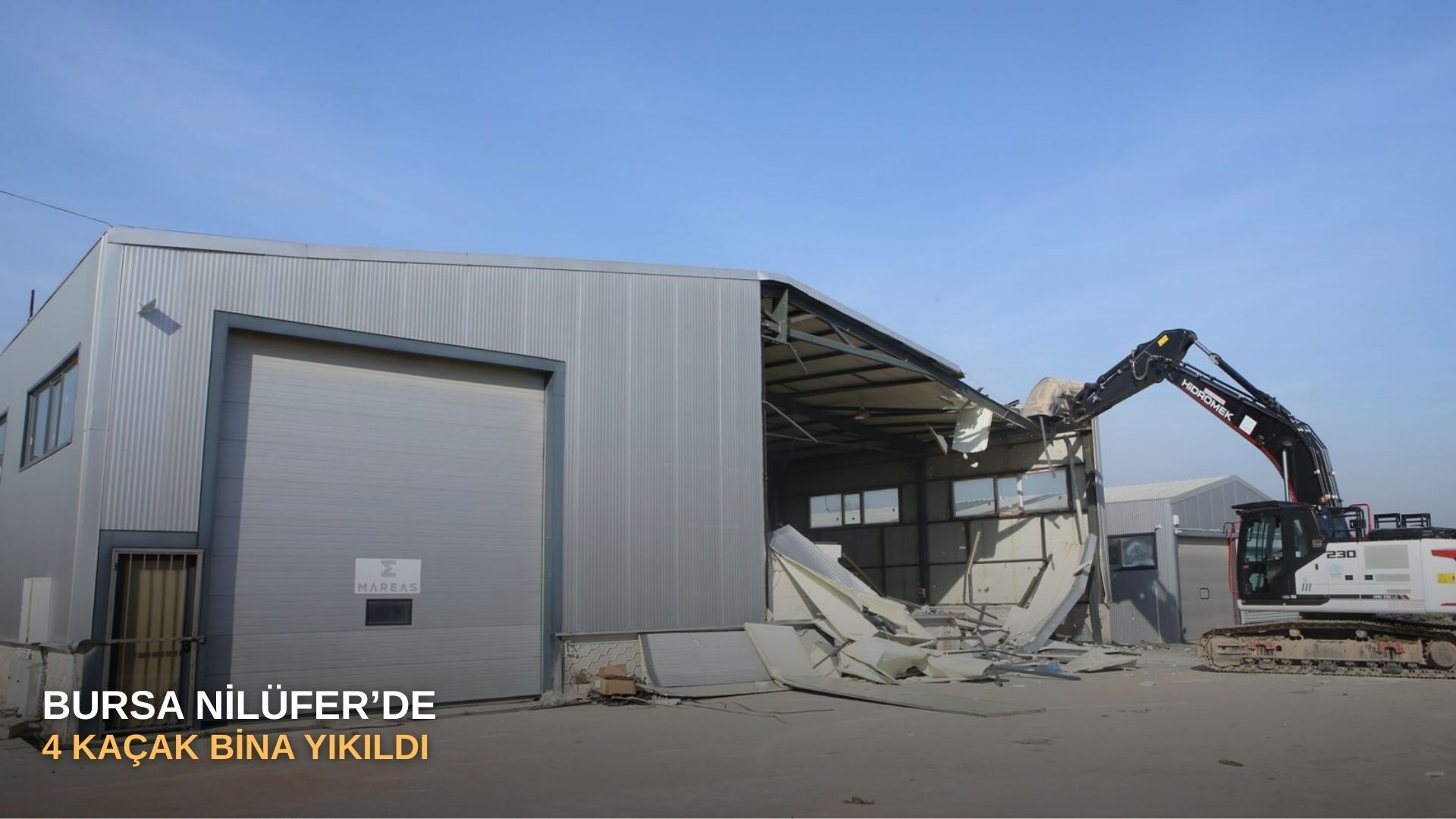 Bursa Nilüfer’de 4 kaçak bina yıkıldı