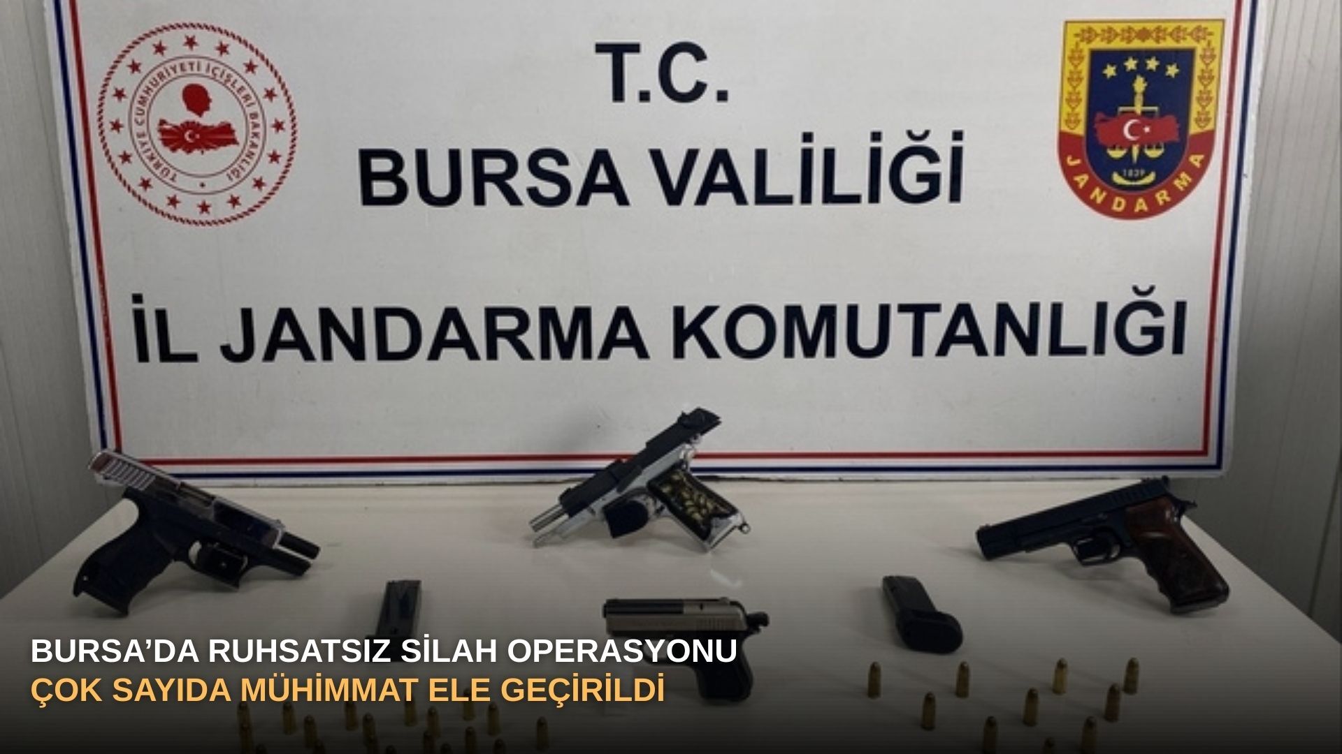 Bursa’da ruhsatsız silah operasyonu: Çok sayıda mühimmat ele geçirildi