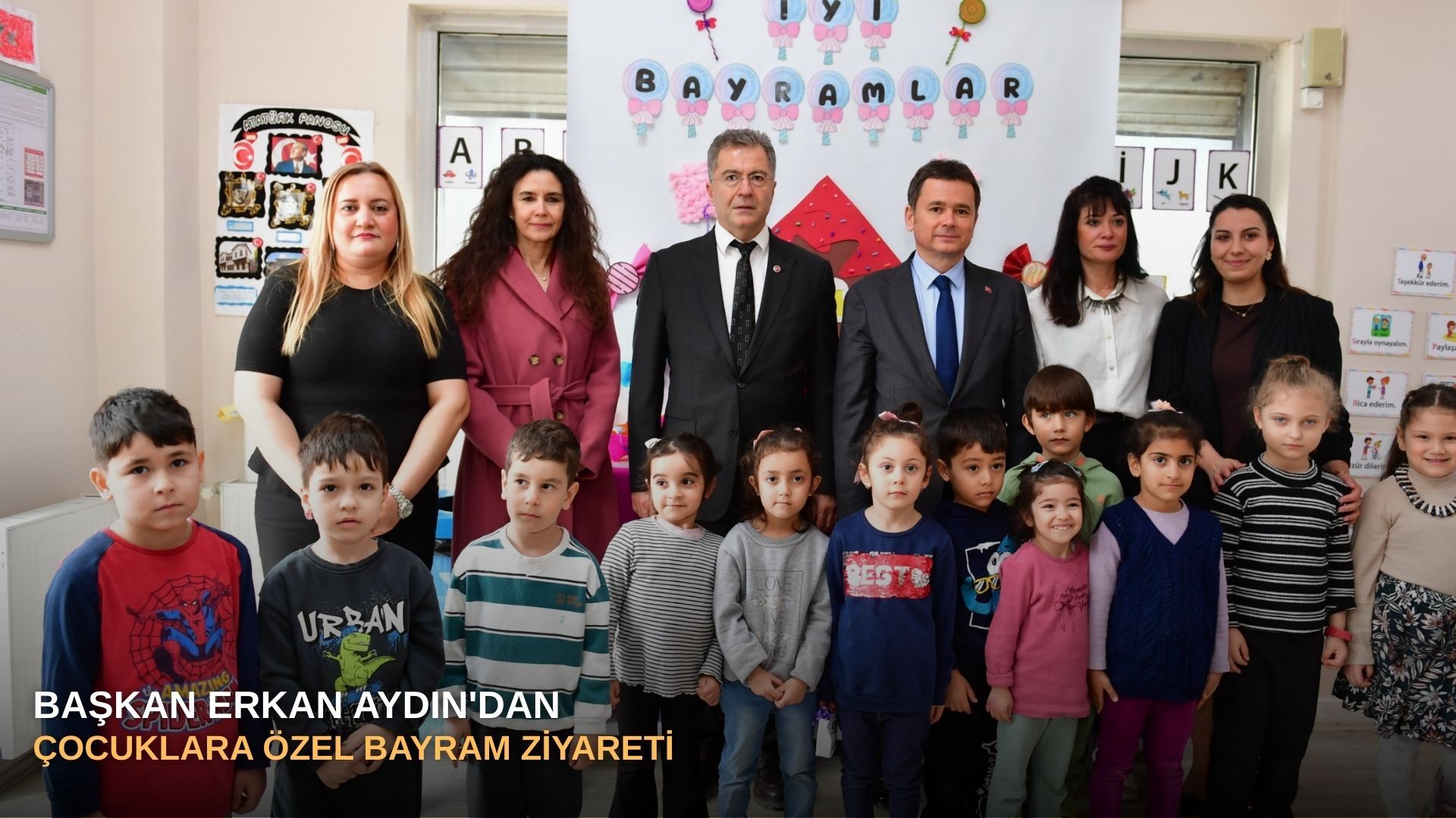 Başkan Erkan Aydın'dan çocuklara özel bayram ziyareti