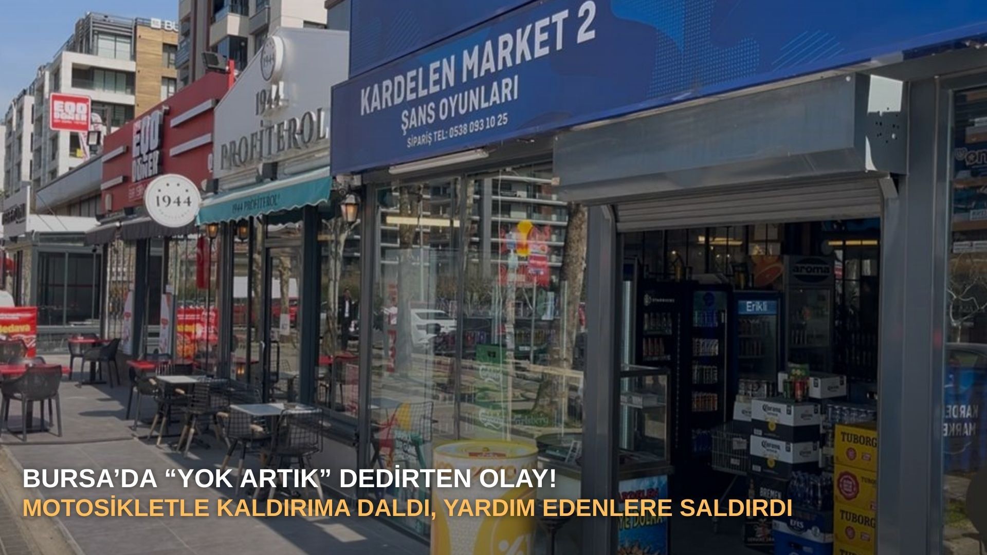 Bursa’da “yok artık” dedirten olay! Motosiklet kaldırıma daldı, yardım edenlere saldırdı
