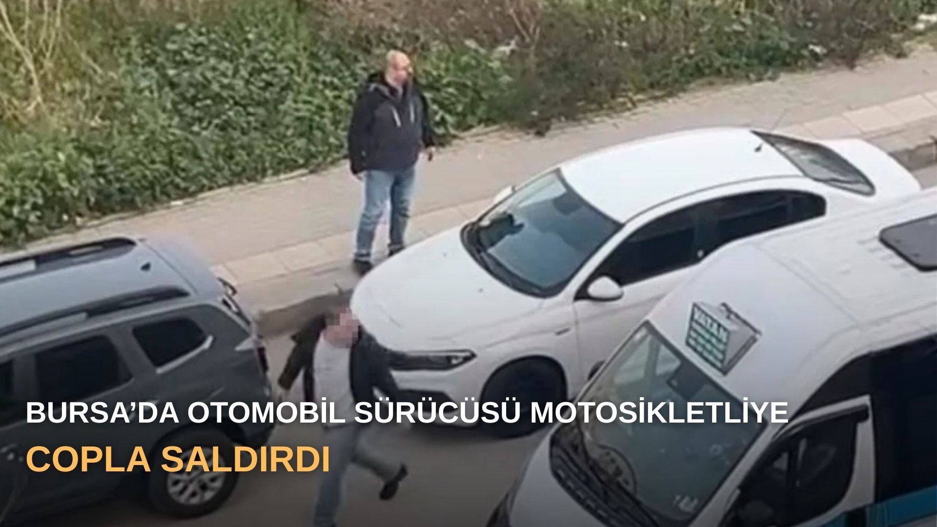 Bursa’da otomobil sürücüsü motosikletliye copla saldırdı