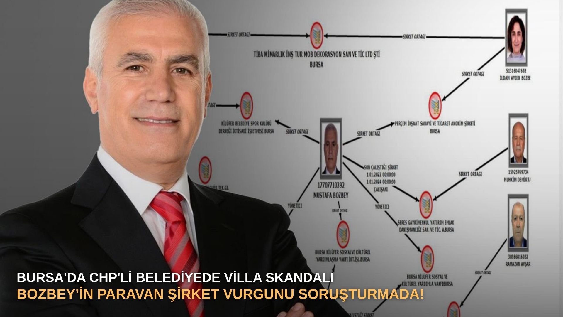 Bursa'da Chp'li Belediyede villa skandalı: Bozbey’in paravan şirket vurgunu soruşturmada!