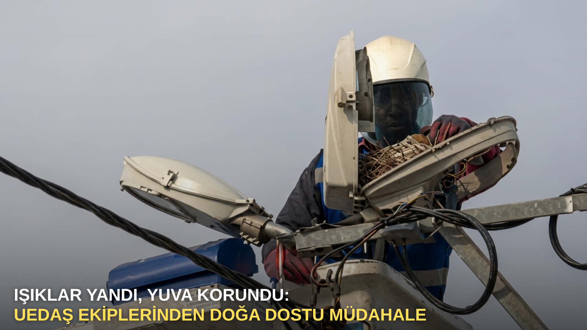 Işıklar yandı, yuva korundu: UEDAŞ ekiplerinden doğa dostu müdahale