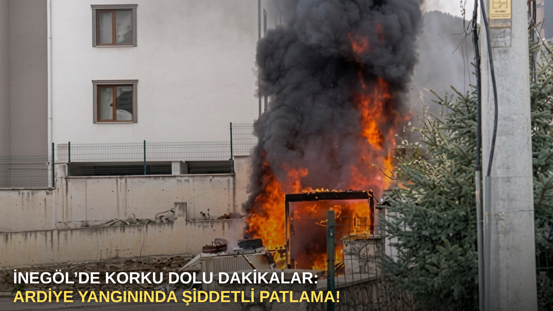 İnegöl’de Korku Dolu Dakikalar: Ardiye Yangınında Şiddetli Patlama!