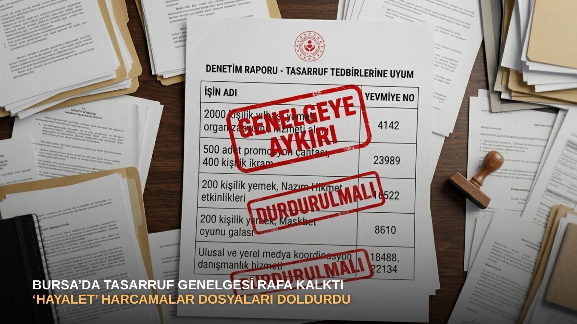 Bursa’da tasarruf genelgesi rafa kalktı: ‘Hayalet’ harcamalar dosyaları doldurdu