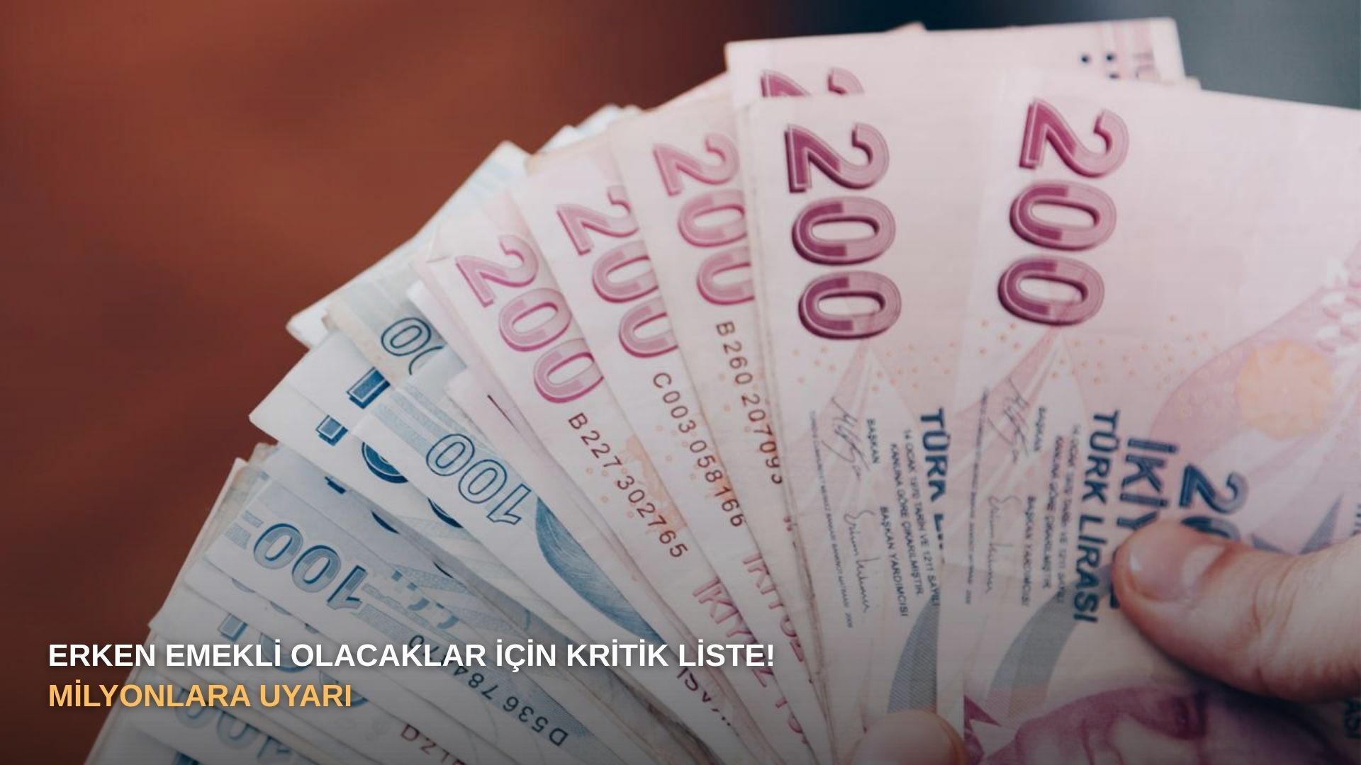 Erken emekli olacaklar için kritik liste! Milyonlara uyarı