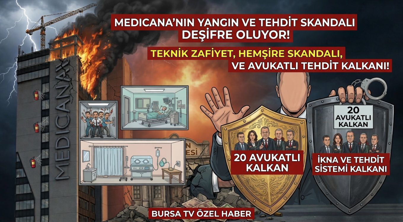 Bursa Medicana'da gizlenen yangın skandalı: "O görüntüler paylaşılırsa sizi yakarız!"