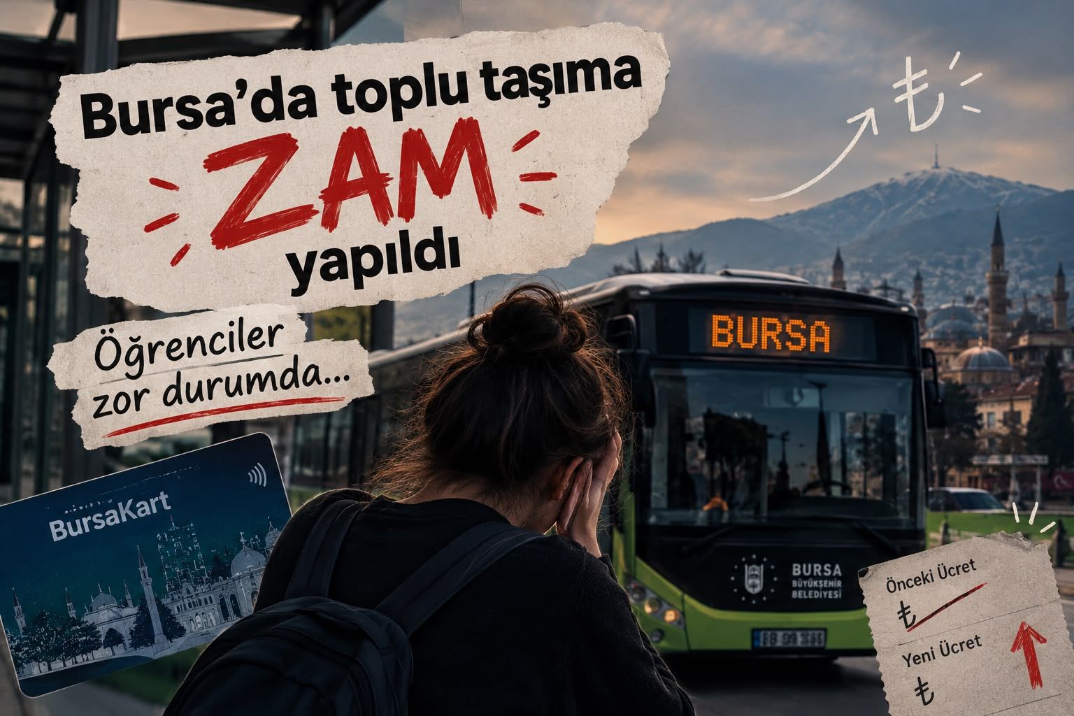 Bursa’da öğrenci ulaşım ücretleri gündemde! Şahin Biba’ya çağrı