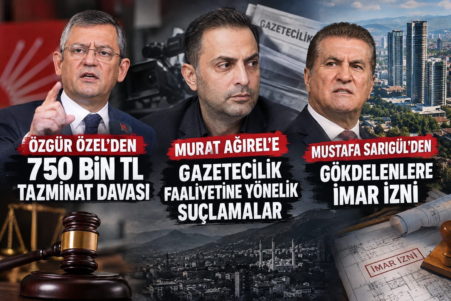 Özgür Özel, Mustafa Sarıgül ve Murat Ağırel hakkındaki iddialar gündemde!