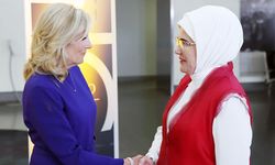 EMİNE ERDOĞAN, JILL BIDEN'IN EV SAHİPLİĞİNDEKİ RESEPSİYONA KATILDI!