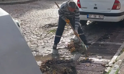 Ayvalık'ta yağmur sonrası dip bucak temizlik