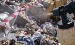 İzmir'de toplanmayan çöplere karşı mazotla haşere önlemi