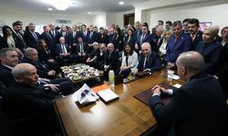 Cumhurbaşkanı Erdoğan, TBMM'de parti liderleriyle görüştü