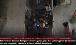 Dorsedeki gizli bölmede 20 düzensiz göçmen yakalandı