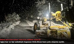 Ordu-Sivas kara yolu ulaşıma açıldı
