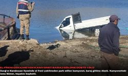 El freni çekilmeyen kamyonet baraj gölüne düştü: 1 ölü