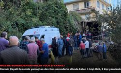 Rize'de serender devrildi: 1 ölü, 2 yaralı