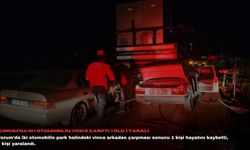 Çorum'da iki otomobilin vince çarptı: 1 ölü, 1 yaralı