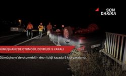 Gümüşhane'de otomobil devrildi: 5 yaralı