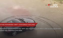 Hastane otoparkında "drift" atan sürücü yakalandı