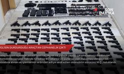 Polisin durdurduğu araçtan cephanelik çıktı