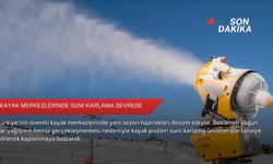 Kayak merkezlerinde suni karlama devrede