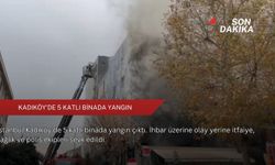 Kadıköy'de 5 katlı binada yangın