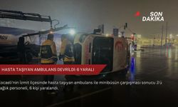 Hasta taşıyan ambulans devrildi: 6 yaralı