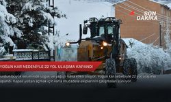 Yoğun kar nedeniyle 22 yol ulaşıma kapandı