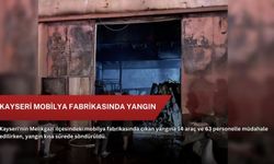 Kayseri mobilya fabrikasında yangın