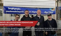 İnegöl Belediyesi’nden öğrencilere ücretsiz çorba ikramı