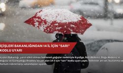 İçişleri Bakanlığından 14 il için "sarı" kodlu uyarı