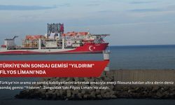 Türkiye'nin sondaj gemisi "Yıldırım" Filyos Limanı'nda