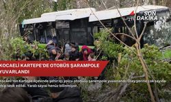 Kocaeli Kartepe'de otobüs şarampole yuvarlandı
