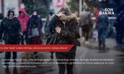 41 il için "sarı" uyarı: Fırtına, çığ ve kuvvetli yağışa dikkat