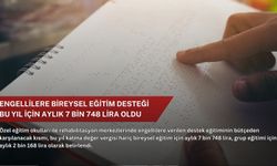 Engellilere bireysel eğitim desteği bu yıl için aylık 7 bin 748 lira oldu