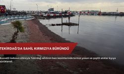 Tekirdağ'da sahil kırmızıya büründü