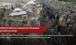 Türkiye'nin ilk cam seyir terasına ziyaretçi akını