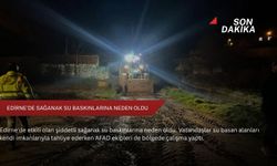 Edirne'de sağanak su baskınlarına neden oldu